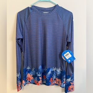 NWT Columbia PFG Super Tidal II Long Sleeve Swim Top Boating Women’s Size Small